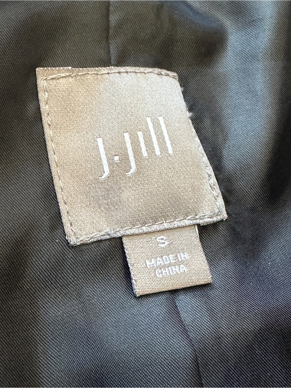 J. Jill Wool Blend Coat Size S Black Collarless Minimalist Dark Academia - Picture 8 of 9